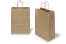 Bolsas de papel con asas redondas - acanalado marrón, 260 x 120 x 350 mm, 90 gramos | PIT Packaging.es | Paisdelossobres