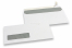 Sobres con ventana, blancos, 110 x 220 mm (EA5/6), ventana a la izquierda 30 x 100 mm, posición de la ventana a 15 mm desde izquierda y 20 mm del extremo inferior, cierre autoadhesivo, 80 gramos | PIT Packaging.es | Paisdelossobres