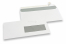 Sobres con ventana, blancos, 114 x 229 mm (C5/6), ventana a la derecha 40 x 110 mm, posición de la ventana a 15 mm desde derecha y 24 mm del extremo inferior, cierre autoadhesivo, 90 gramos | PIT Packaging.es | Paisdelossobres