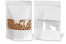 Bolsa kraft con cierre zip y ventana - blanco, 250 x 340 x 120 mm, 3000 ml | PIT Packaging.es | Paisdelossobres