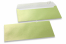 Sobres nacarados de color verde lima - 110 x 220 mm | PIT Packaging.es | Paisdelossobres