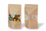Bolsa kraft con cierre zip y ventana - marron, 160 x 270 x 80 mm, 750 ml | PIT Packaging.es | Paisdelossobres