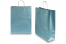 Bolsas de papel con asas redondas - azul metalizado, 320 x 120 x 410 mm, 100 gramos | PIT Packaging.es | Paisdelossobres