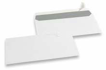 Sobres de papel blancos, 110 x 220 mm (DL), 80 gramos, cierre autoadhesivo, peso aprox. cada uno 4 g  | PIT Packaging.es | Paisdelossobres