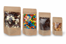 Bolsas stand up kraft con ventana grande | PIT Packaging.es | Paisdelossobres