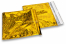 Sobres metalizados de colores - Dorado holográfico 165 x 165 mm | PIT Packaging.es | Paisdelossobres