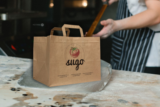 Bolsas de papel con asas planas | PIT Packaging.es | Paisdelossobres
