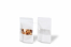 Bolsa kraft con cierre zip y ventana - blanco, 110 x 185 x 70 mm, 250 ml | PIT Packaging.es | Paisdelossobres