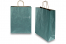 Bolsas de papel con asas redondas - azul petróleo metalizado, 320 x 120 x 410 mm, 100 gramos | PIT Packaging.es | Paisdelossobres