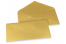 Sobres para tarjetas de felicitación de colores - Dorado metalizado, 110 x 220 mm | PIT Packaging.es | Paisdelossobres