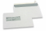 Sobres con ventana, blancos, 156 x 220 mm (EA5), ventana a la izquierda 40 x 110 mm, posición de la ventana a 20 mm desde izquierda y 66 mm del extremo inferior, cierre autoadhesivo, 90 gramos, peso aprox. cada uno 5 g | PIT Packaging.es | Paisdelossobres
