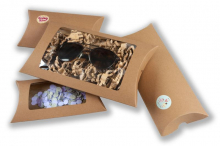 Cajas almohadas kraft marrón | PIT Packaging.es | Paisdelossobres