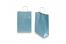 Bolsas de papel con asas redondas - azul metalizado, 220 x 100 x 310 mm, 90 gramos | PIT Packaging.es | Paisdelossobres