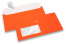 Sobres fluorescentes - naranja, con ventana 45 x 90 mm, posición de la ventana a 20 mm desde izquierda y 15 mm del parte inferior | PIT Packaging.es | Paisdelossobres