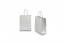 Bolsas de papel con asas redondas - plata, 180 x 80 x 220 mm, 90 gramos | PIT Packaging.es | Paisdelossobres