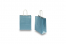 Bolsas de papel con asas redondas - azul metalizado, 180 x 80 x 220 mm, 90 gramos | PIT Packaging.es | Paisdelossobres