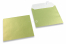 Sobres nacarados de color verde lima - 155 x 155 mm | PIT Packaging.es | Paisdelossobres