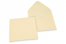 Sobres para tarjetas de felicitación de colores - Blanco marfil, 155 x 155 mm | PIT Packaging.es | Paisdelossobres