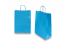 Bolsas de papel con asas redondas, azul, 260 x 120 x 350 mm, 90 gramos | PIT Packaging.es | Paisdelossobres