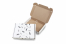 Cajas para envíos postales impresas - plumas negras | PIT Packaging.es | Paisdelossobres