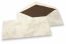 Sobres estampado mármol - 110 x 220 mm, mármol marrón, forro interior marrón | PIT Packaging.es | Paisdelossobres