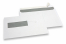Sobres con ventana, blancos, 162 x 229 mm (C5), ventana a la izquierda 40 x 110 mm, posición de la ventana a 20 mm desde izquierda y 72 mm del extremo inferior, cierre autoadhesivo, 90 gramos, peso aprox. cada uno 7 g | PIT Packaging.es | Paisdelossobres