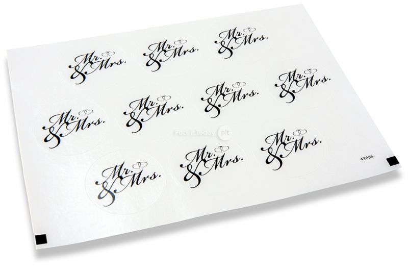Cierres boda - Mr. & Mrs. negro