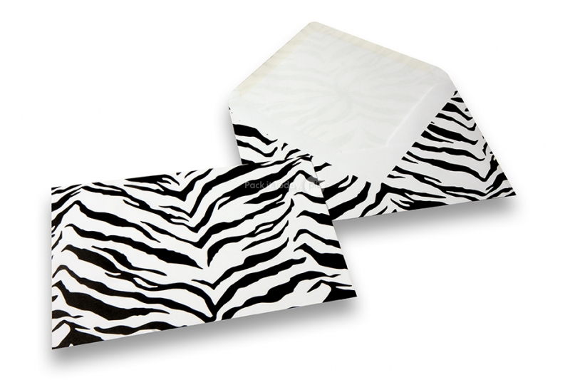 Sobres animal print - negro, estampado de tigre