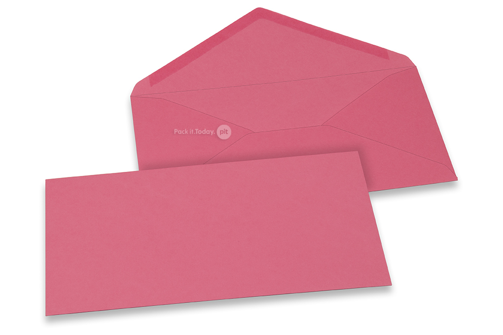 Sobres para tarjetas de felicitación de colores - Rosa, 110 x 220 mm