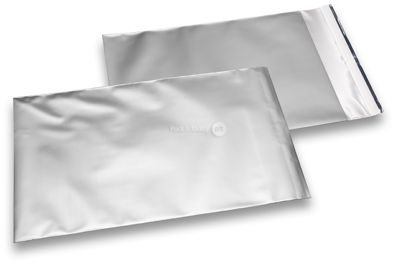 Sobres metalizados mate de colores - Plata 180 x 250 mm