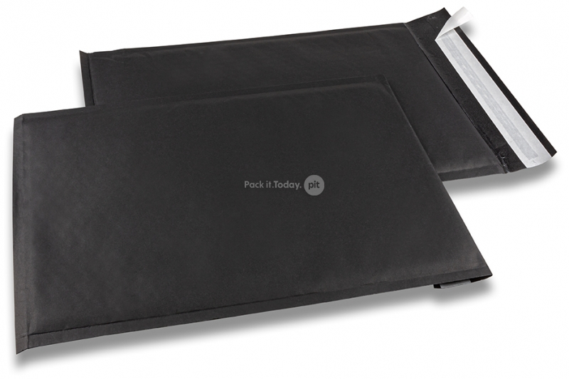 Sobres acolchados negros - 250 x 350 mm, 160 gramos