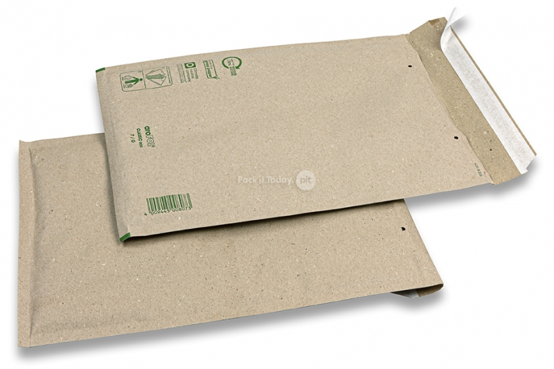 Sobres acolchados de papel de hierba marrones - 220 x 340 mm