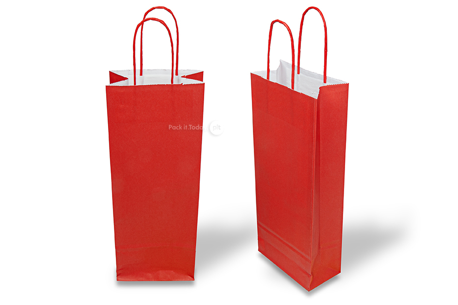 Bolsas de papel para botellas de vino - rojo