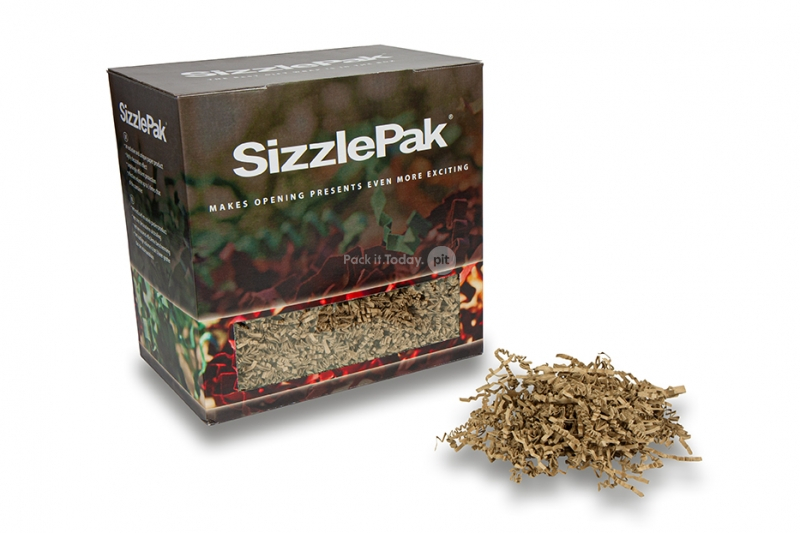 Papel de relleno SizzlePak - Marrón papel kraft (neutral) (1.25 kg), 100 gramos de papel 