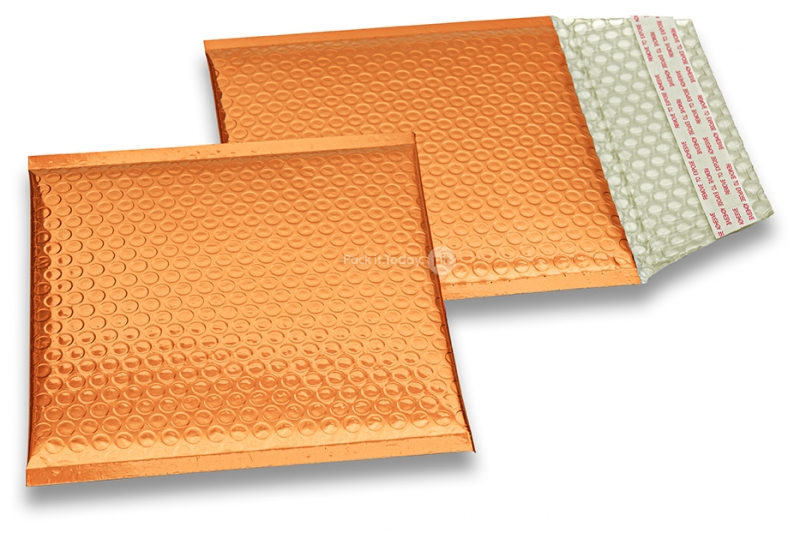 Sobres acolchados ECO metalizados - naranja 165 x 165 mm