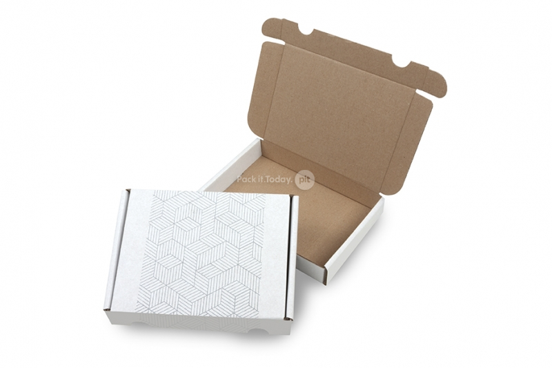 Cajas para envíos postales impresas - cubos negras