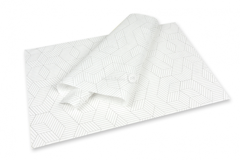 Papel de seda - cubos negras