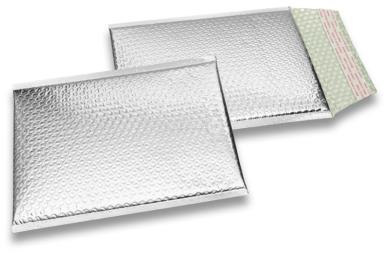 Sobres acolchados ECO metalizados - plata 180 x 250 mm