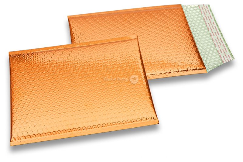 Sobres acolchados ECO metalizados - naranja 180 x 250 mm