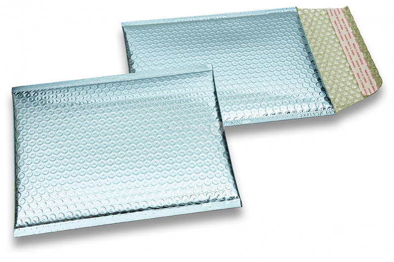 Sobres acolchados ECO metalizados - azul hielo 180 x 250 mm