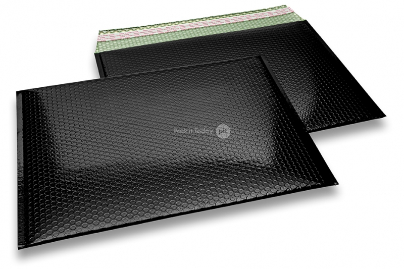 Sobres acolchados ECO metalizados - negro 320 x 425 mm