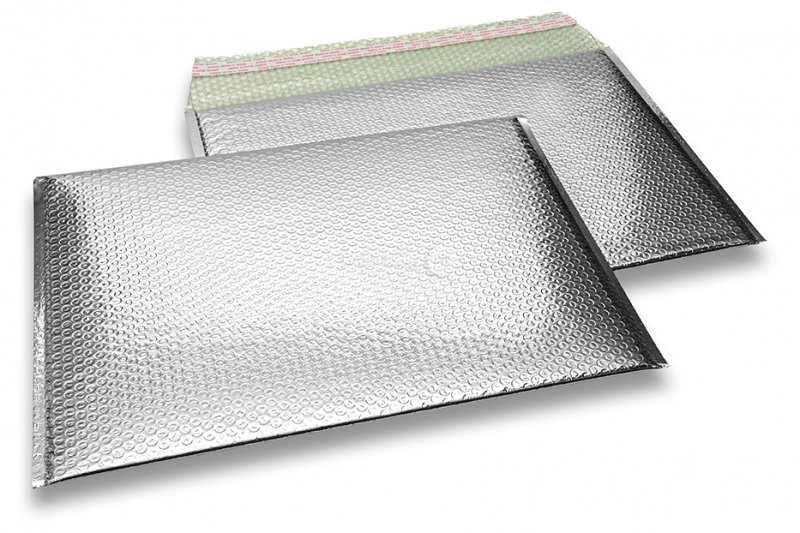 Sobres acolchados ECO metalizados - plata 320 x 425 mm