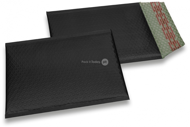 Sobres acolchados ECO metalizados mate - negro 180 x 250 mm