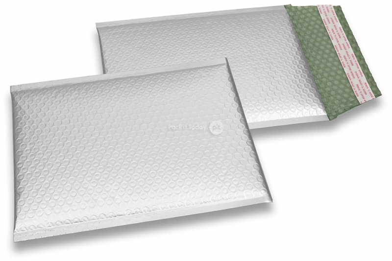 Sobres acolchados ECO metalizados mate - plata 180 x 250 mm