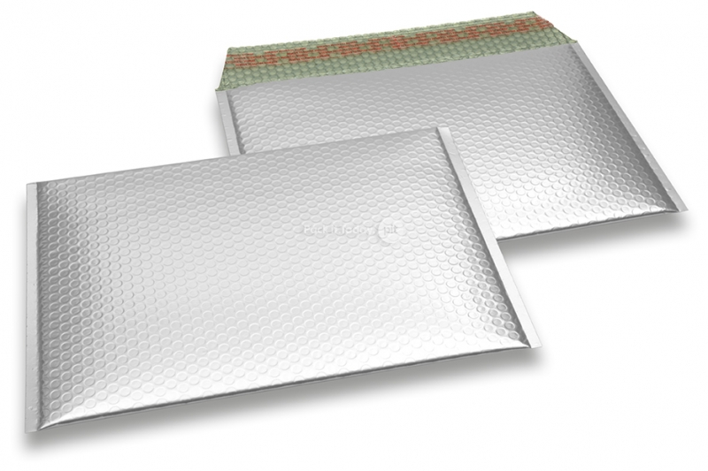 Sobres acolchados ECO metalizados mate - plata 235 x 325 mm