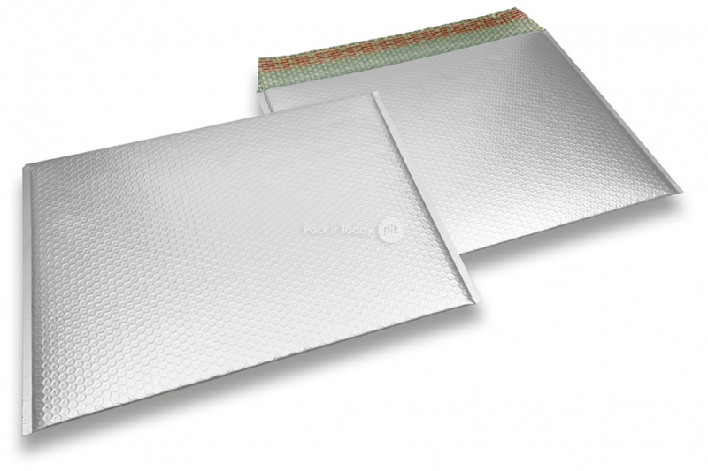 Sobres acolchados ECO metalizados mate - plata 320 x 425 mm