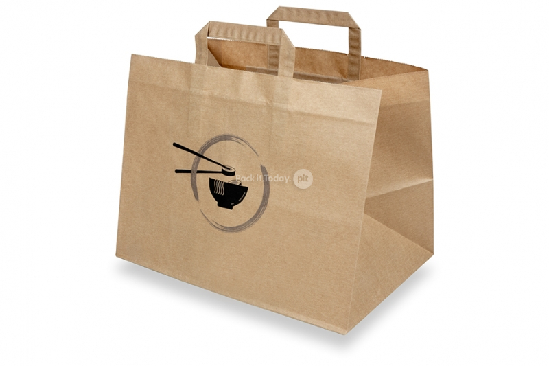 Bolsas de papel take away - marrón + comida asiática