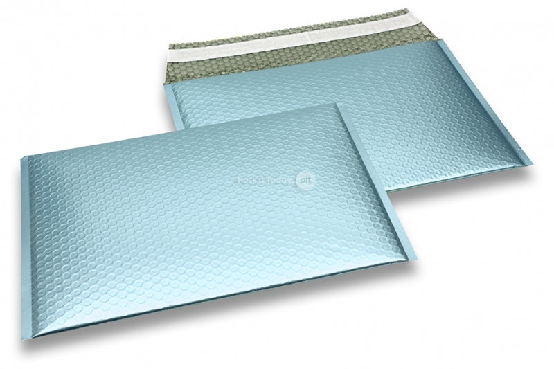 Sobres acolchados ECO metalizados mate - azul hielo 235 x 325 mm