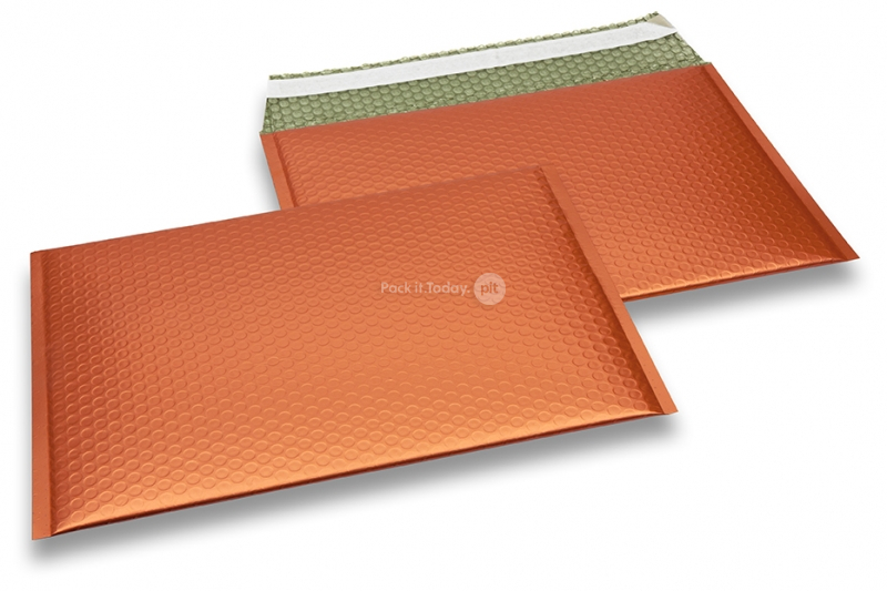 Sobres acolchados ECO metalizados mate - naranja 235 x 325 mm