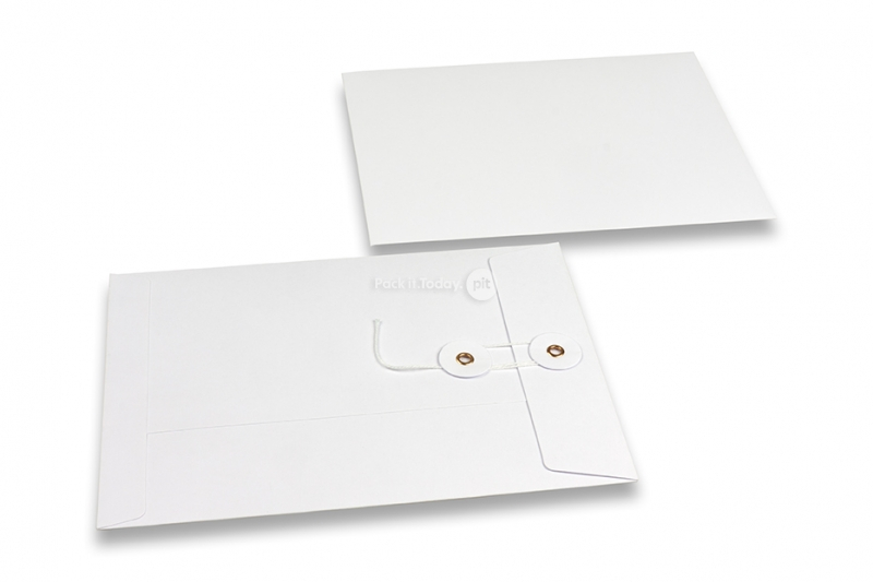 Sobres con cuerda y arandela - 162 x 229 mm, blanco